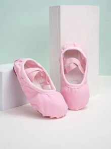 Kids Toddlers' Soft Bottom Ballet Shoes Ideal For Dance Practice Indoors With Full Elastic Force, Soft & Durable Fabric, Slip-On Style