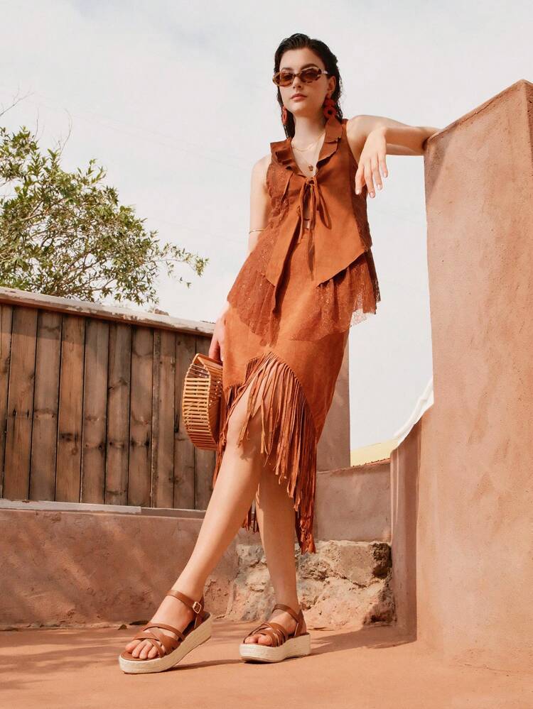 Women'S Fashion Minimalist Brown Strappy Rope Wedge Heeled Thick Sole Summer Sandals,Open Toe Platform Sandals With Ankle Strap And Buckle Casual Student Summer Sandals