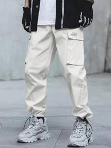 Manfinity Hypemode Men'S Multi-Pocket Cargo Trousers - Light Grey - View 1