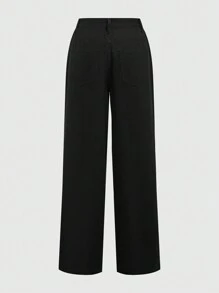 ROMWE Fairycore Của phụ nữ Bộ xương Sọ In Quần legging thẳng - màu đen - Xem 2
