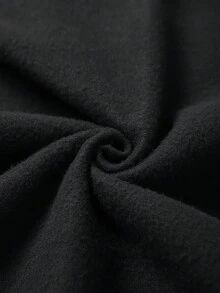 Sudadera Con Capucha Para Hombre Con Diseño De Impresión De Eslogan Y Cordón - Negro - Ver 6