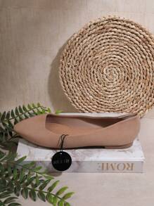 SHUZIA Wide Fit Minimalist Ballerina Flats