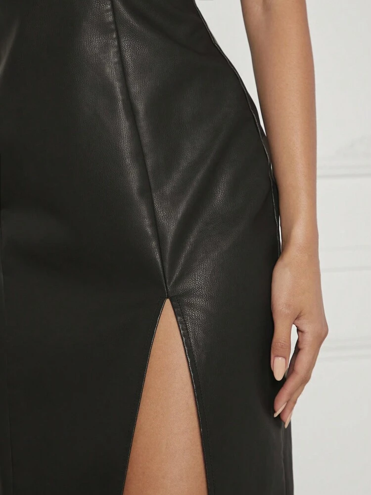 Split Thigh Bustier Cami Dress