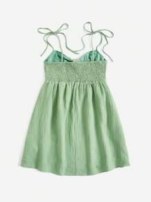 Soleia Tied Shoulder Cami Dress,Sage Green Dress - Mint Green - View 2