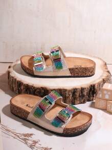 Mini mi Kids' Flat Sandals - Multicolor - View 3