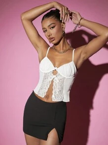 SHEIN BAE Bustier Top Country Festival Outfits Bikini Cover Up Beach Women Outfits Summer Clothes Western Outfits