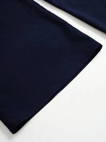 SHEIN Unity 腰帶綁帶連身褲 - 藏蓝色 - 查看 4