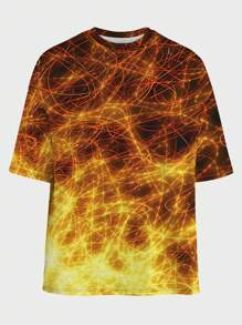 Manfinity LEGND Men's Plus Size Printed Round Neck T-Shirt - Multicolor - View 1