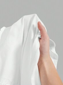 SHEINNeu Kidcore Dopamine  Ladies Casual AI Girls Printed Lace T-Shirt,Baby Tees Woman - White - View 7