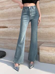 DAZY 女士喇叭阔腿牛仔裤