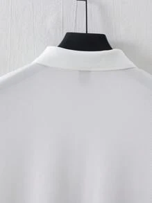 Manfinity Homme Nam Sọc Ngắn tay Áo polo - trắng - Xem 6