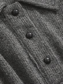 FRIFUL 女士下垂肩長袖短襯衫領運動衫 - 淺灰色 - 查看 6