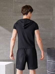 Teenager Jungen Kurzarm-Kapuzenpullover und Sportset