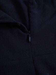 SHEIN Unity 腰帶綁帶連身褲 - 藏蓝色 - 查看 6