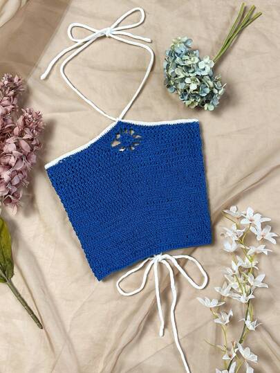 Soleia 女士綁頸針織背心上衣