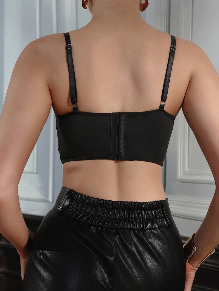Women's Contrast Lace Waist Cincher Bra, Lingerie