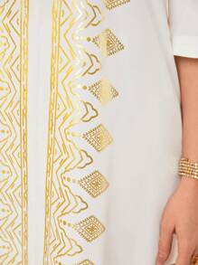 Divindia 女士幾何圖案印花庫爾蒂頂部 - 白色 - 查看 8