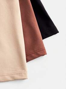 SHEIN Girlism 3入組適用於青少年女孩的運動風清爽針織純色連體褲，細肩帶設計適用於春夏 - 彩色 - 查看 9