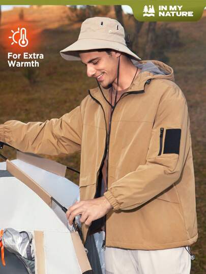 In My Nature Men's Hooded Zipper Sport Padded Coat