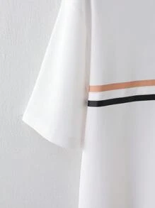 Manfinity Homme Nam Sọc Ngắn tay Áo polo - trắng - Xem 5