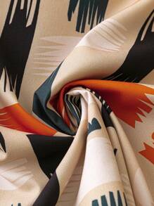 SHEIN LUNE 夏季加大尺碼顏色積木印花短袖襯衫 - 彩色 - 查看 3