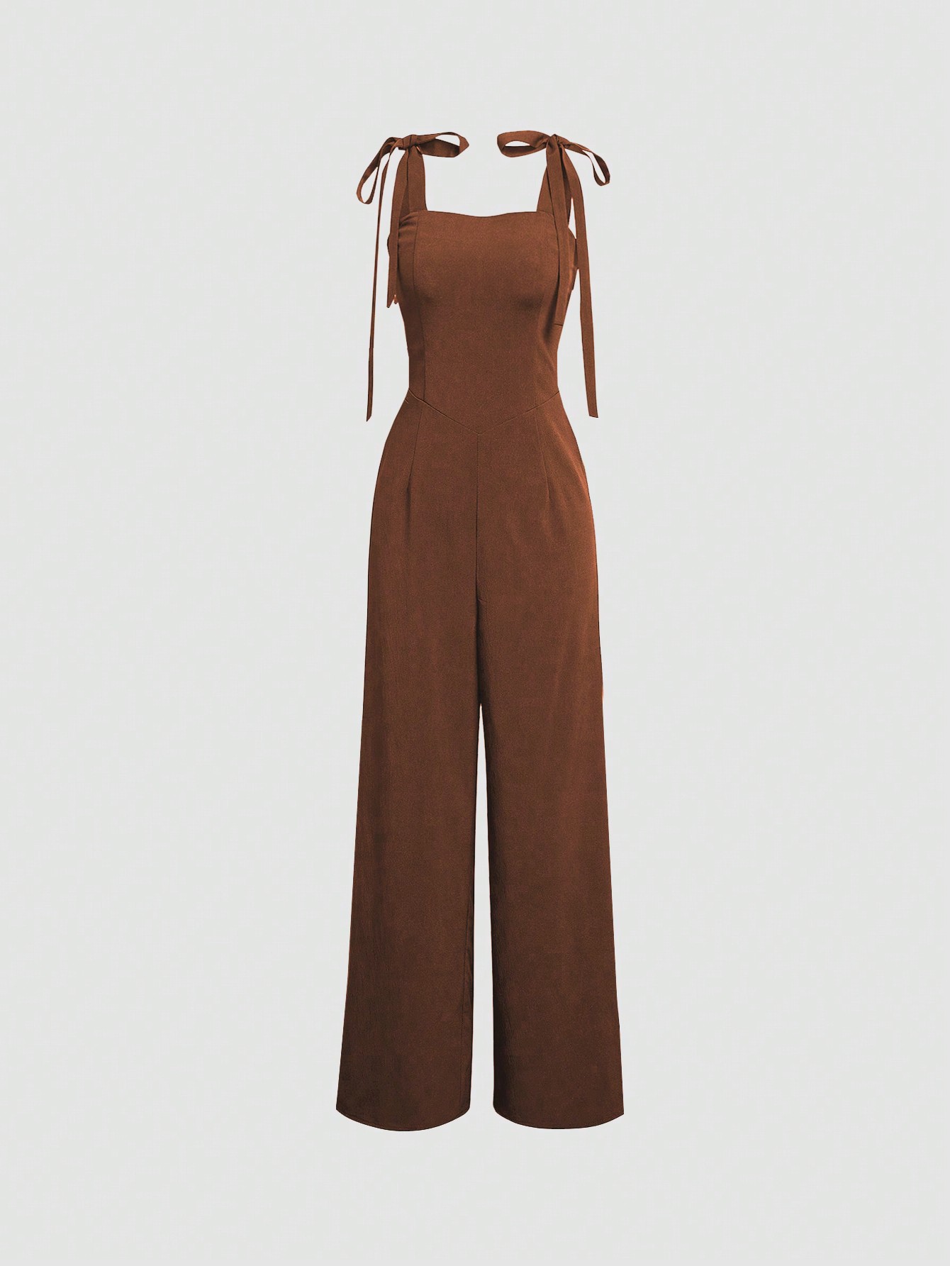 SHEIN MOD Waist-Tie Sleeveless Jumpsuit