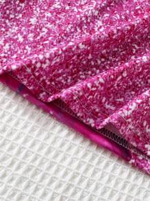 SHEIN Summer,Holiday,Traveler Young Girl Cartoon Printed Cap Sleeve Dress - Multicolor - View 4