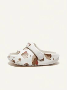 Cozy Pixies Sandalias De Bebé Con Patrón De Erizo Lindo, Suave, Cómodo Y Antideslizante