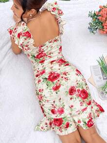 SHEIN Privé 女式花卉印花百褶裙 - 彩色 - 查看 2