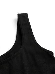 SHEIN Shape Ladies' Solid Color Slim Fit Sleeveless Bodycon Dress With Back Slit