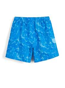 Manfinity KASUA Men's Drawstring Letter Print Mesh Beach Shorts - Blue - View 2