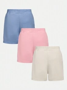 3 cái/lốc Dệt kim Mềm mại Thoải mái Quần short Đối với Bé trai - Nhiều màu - Xem 2