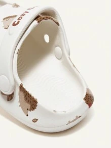 Cozy Pixies Sandalias De Bebé Con Patrón De Erizo Lindo, Suave, Cómodo Y Antideslizante