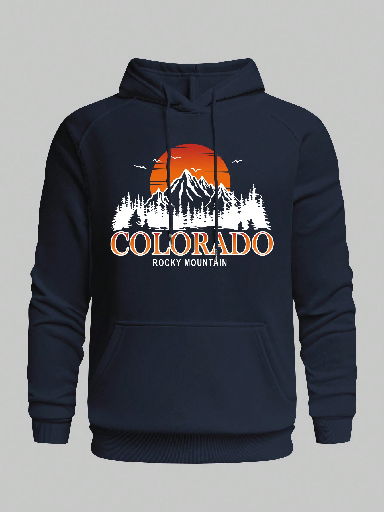 Men's Sunset Printed Long Sleeve Hoodie