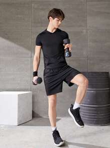 Teenager Jungen Kurzarm-Kapuzenpullover und Sportset
