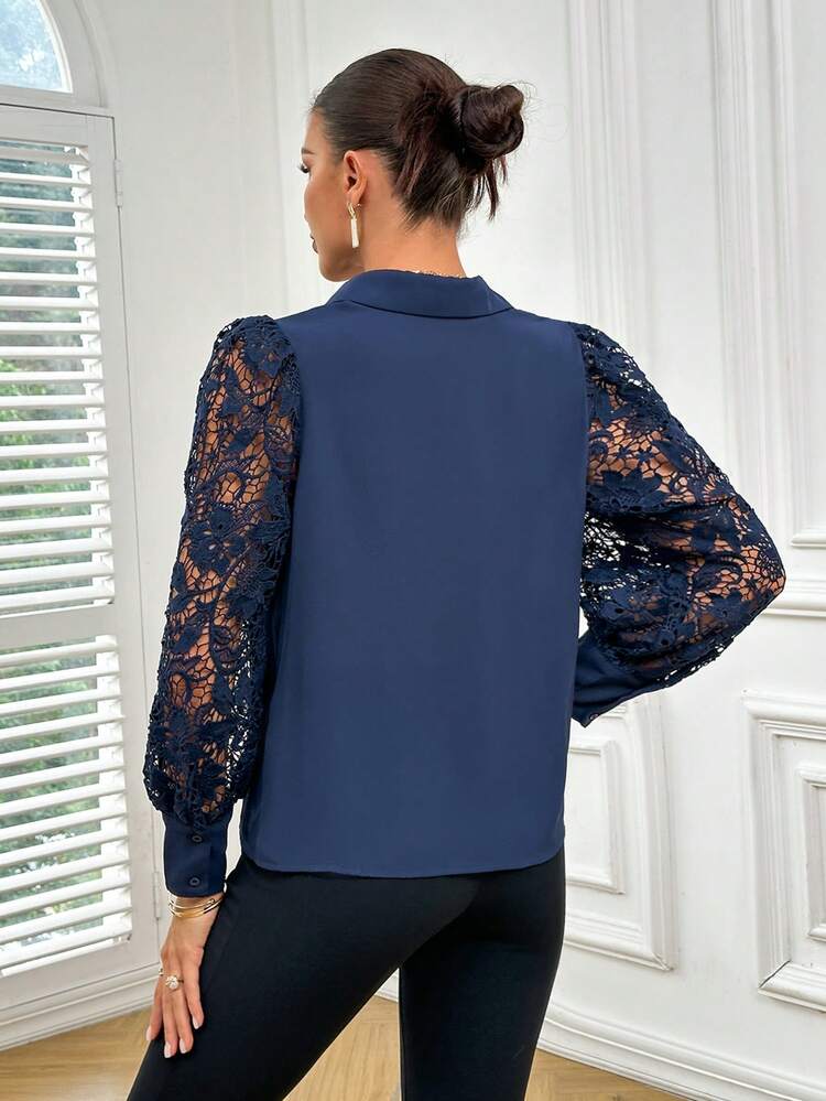 Elegant Regular Fit Loose Weave Women's Shirt