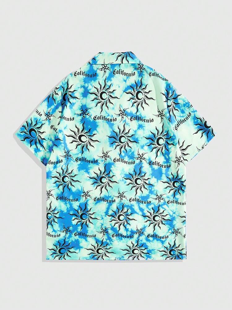 Men's Printed Short-Sleeve Shirt, All-Over Print