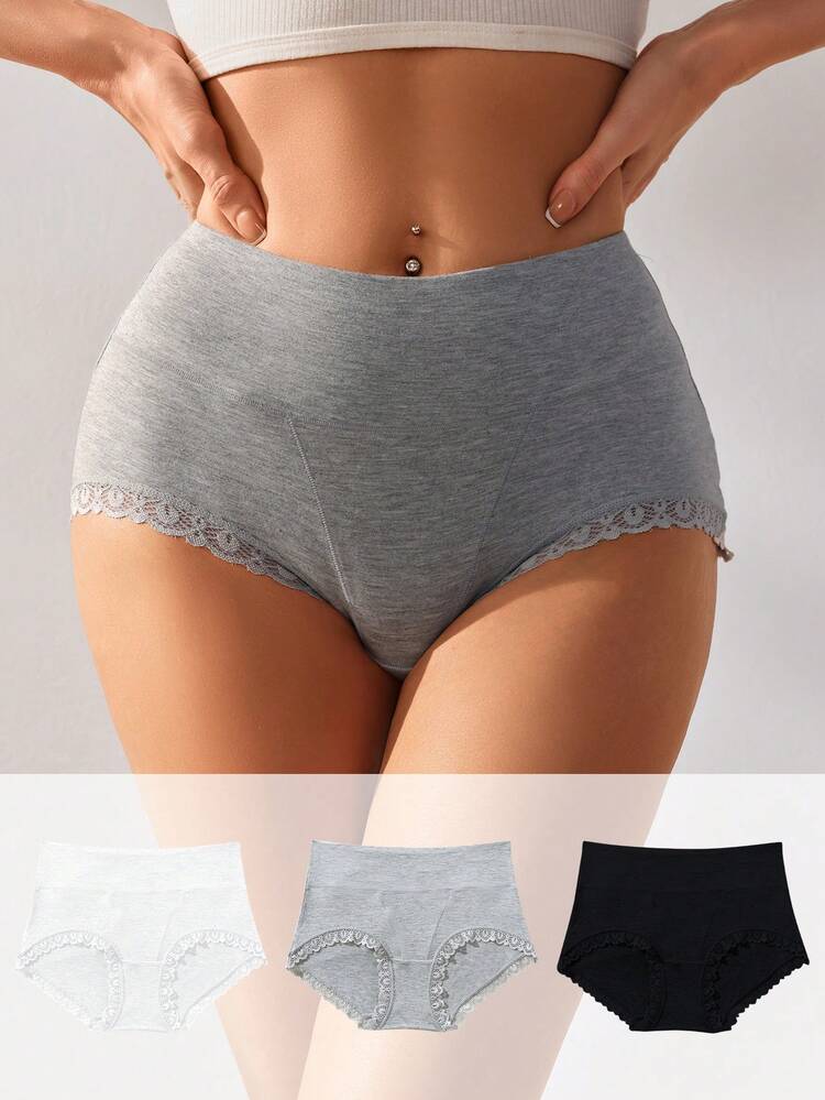 Comfortable Lace Triangle Women's Panties ,3 Pcs