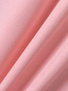 SHEIN 年轻女孩不对称肩部和腰带设计连身裤 - 粉色 - 查看 6