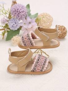 1 Pair Summer 0-1 Year Old Baby Girl Chinese Style Breathable Sandals