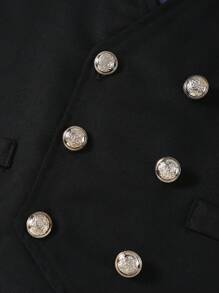 2pcs Tween Boys' Gentleman Suit - Solid Color Double-Breasted Vest And Pants With Tie, Ideal For Birthday Party, Evening Performance, Wedding, Christening, 1st Birthday