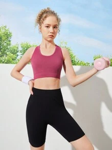 SHEIN Teen Girl's Sports Fitness Vest For Outdoor Workout