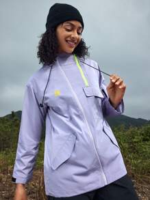 In My Nature 女性戶外帽檐雨衣,翻轉式設計 - 淡紫色 - 查看 5
