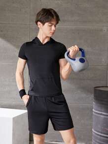 Teenager Jungen Kurzarm-Kapuzenpullover und Sportset