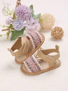 1 Pair Summer 0-1 Year Old Baby Girl Chinese Style Breathable Sandals