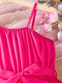 SHEIN Tween Girl Gradient Ruffles Romper, Perfect For Vacation - Multicolor - View 4