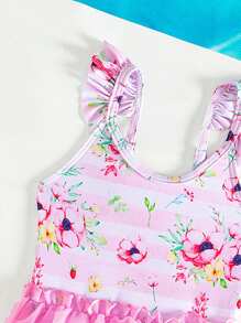 Đứa bé gái Áo tắm một mảnh Với Dễ thương Lưới Váy Thiết kế Cho mùa hè bờ biển Kỳ nghỉ - Nhiều màu - Xem 4