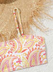 2pcs/Set Teen Girl Random Print Bikini Set Summer Beach - Multicolor - View 3