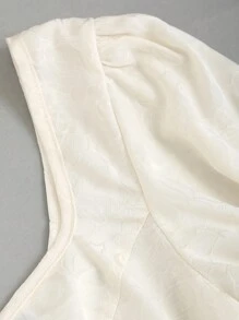 SHEIN Unity Sweetheart Neckline Cross Front Tie Back Blouse - Yellow - View 4