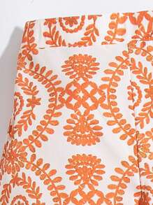 SHEIN Holiday,Summer,TravelTween Girl Casual Wide-Leg Holiday Pants With Fresh Prints, Loose And Comfortable, Suitable For Vacation Travel